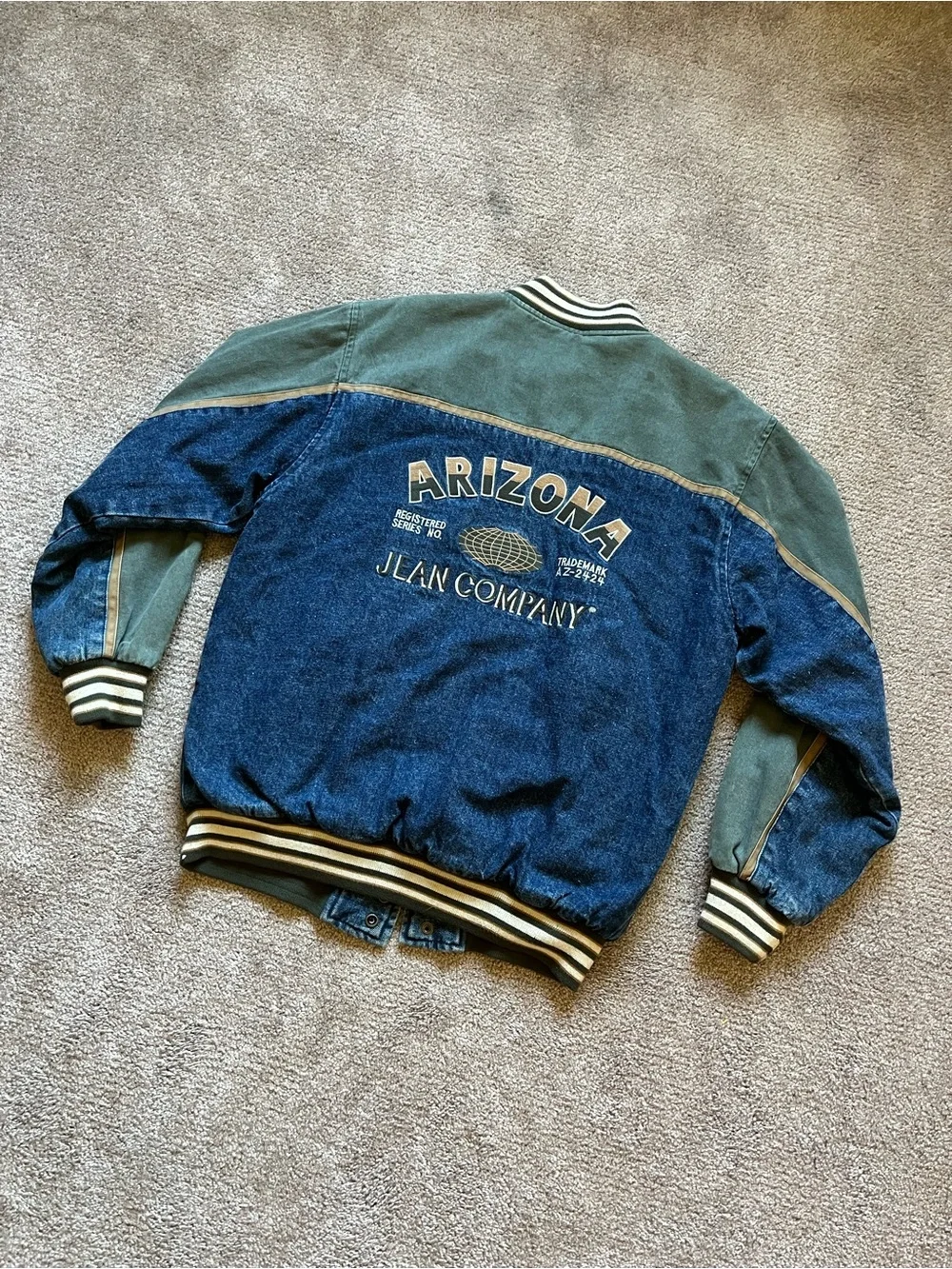 VTG 90’s Arizona Jean Co. Denim Varsity Jacket